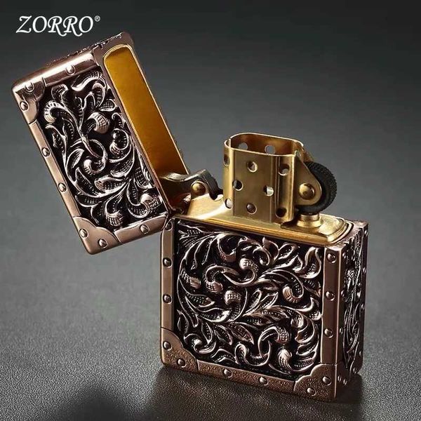 La nueva marca Zorro Pure Copper Fivesed Kerosene Lighter Armor para regalos de recolección