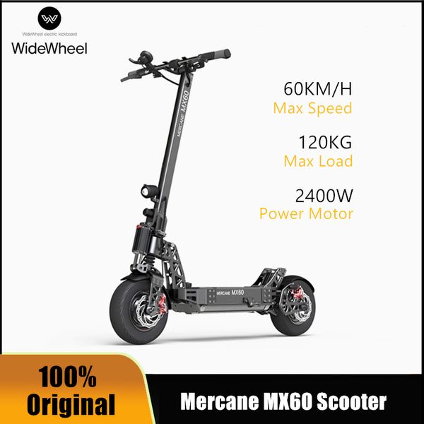 Le plus récent scooter électrique intelligent Mercane MX60 2400W 60km / h 100km pliable Kickscooter Range 11 