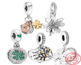 La série récemment populaire 100% 925 STERLING Silver Garden Série de charme de pendentif à quatre feuilles est adapté aux bijoux de la mode du bracelet de Mme6609105