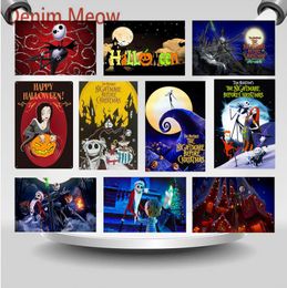 The Nightmare Metal Signs Happy Great Pumpkin Festival Vintage Halloween Party Wall Art Stickers Before Christmas Plaque2097986