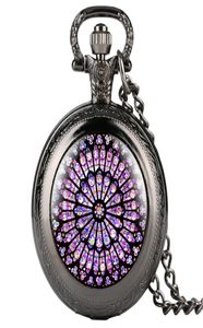 De kathedraal display van de Notre Dame de Paris kijkt naar antieke kwarts pocket horloge kettingketting klokklok souvenir cadeaus voor mannen dames3841240