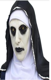 Le Nun Valak Mask Deluxe Latex effrayant complet HEAD Halloween Cosplay Costume Accessory Halloween Party Masks RRA21401307721