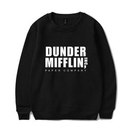 The Office TV Show Dunder Mifflin Hommes Femmes Pull à manches longues Automne Hiver Sweatshirts Sweat à capuche en coton confortable X1022