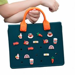 The Orange Guy New Casual Imperproof Travel Travel Tote Sac Outdoor Back Sacs Femmes Fi New Eva Punchée Handbag Fit Charms D4RS #