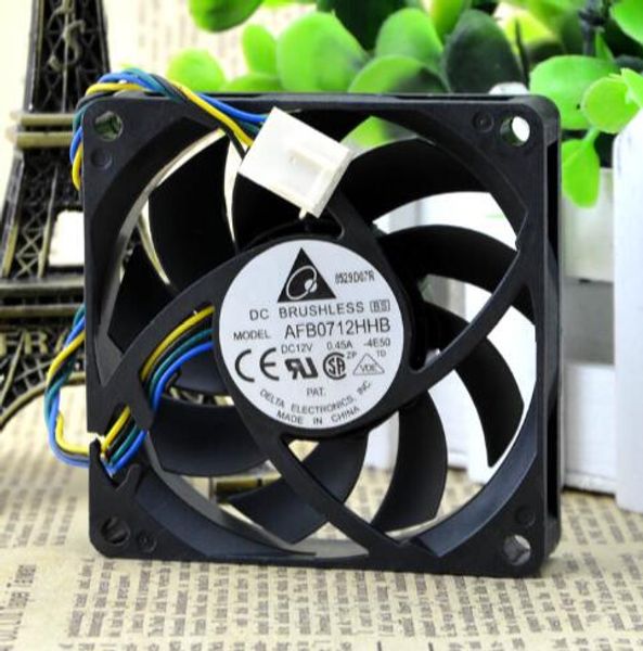 Le ventilateur de radiateur à billes CPU PWM 0.45A AMD Delta AFB0712HHB 70*70*15 4 broches d'origine