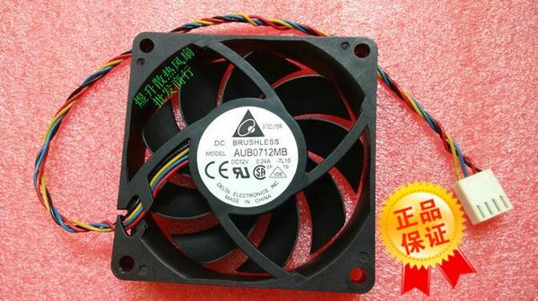 Le ventilateur de refroidissement CPU muet PWM 4 lignes d'origine Delta AUB0712MB DC12V 0.24A 7015 70*70*15MM