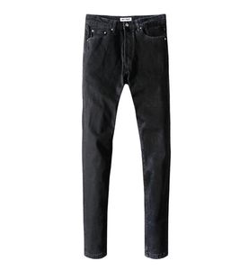 El dolor de los hombres con pantalones estampados criminales está cubierto por los jeans delgados diseñador de moda del delgado motocicleta de motocicleta Men9884223