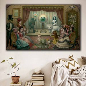 Le salon par Mark Ryden Canvas imprime surréalisme mur art dessin animé peinture à l'huile vintage affiche classique célèbre images murales pour le salon chambre à coucher décor