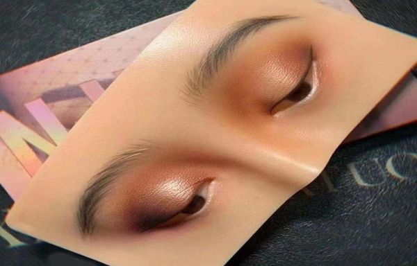 La ayuda perfecta para practicar el maquillaje Almohadilla de tablero de práctica de maquillaje de ojos para rostro de silicona Piel biónica de silicona para maquillaje de pestañas faciales 2204243884