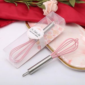 Le mélange parfait en acier inoxydable rose cuisine fouet faveurs de mariage manuel batteurs à oeufs douche nuptiale fête fournitures SN4066