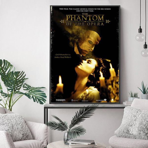 The Phantom of the Opera Drama Romantic Film Art Print Poster Video Room Cinema Wall Stickers Modern Modern Movie Toile Painting Decor