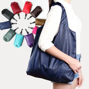 Le sac à provisions pliant Portable sacs d'épicerie réutilisables sacs fourre-tout légers pliables imperméables lavables ripstop