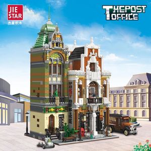 The Post Office Building Blocks JIESTAR 89126 4560Pcs Creative Street View Series Bricks House Model Kids ChristmasToys Birthday Gifts For Children