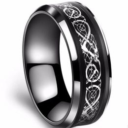 Сила короля Кольцо из нержавеющей стали 316L Мужские украшения для мужчин Черный Властелин кольца Обручальное кольцо мужское кольцо f2276