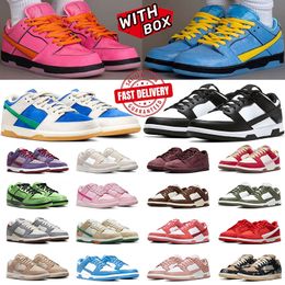 Gratis verzending The Powerpuff Girls Panda Casual Shoes For Men Women Triple Pink Hyper Royal City of Love Blossom Bubbles Jarritos Gray Fog Gai Trainers sneakers