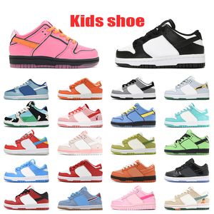 The Powerpuff Girls x Blossom Baby Niños Zapatos para niños Diseñador Low Panda Chunky Dunkys Pink Pandas Strangelove Boys Big Kid Zapatillas de deporte para niños Jarritos Zapatillas de deporte