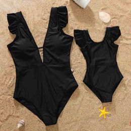 Le prix est un maillot de bain maman et moi vêtements maillots de bain famille pour mère fille maillot de bain correspondant Bikini femmes filles vêtements 220803