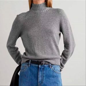 The*re Trui Dames Herfst en Winter Nieuwe Minimalistische Zachte Kleverige Kasjmier Truien Hoogwaardig Gevoel Pullover