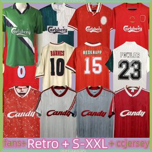 the Reds Retro Voetbalshirts 1965 2005 2006 2008 2009 2010 Heren Voetbalshirts Lange Mouw TORRES GERRARD SUAREZ OWEN BARNES KUYT 89 91 93 95 01 02 04 05 06 07