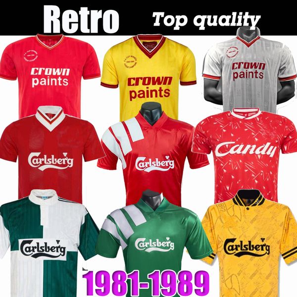 Les Reds Soccer Jerseys Rétro 1965 2005 2006 2008 2009 2010 2011 Chemises de football à manches longues TORRES GERRARD SUAREZ OWEN BARNES KUYT 89 91 93 95 01 02 04 05 06