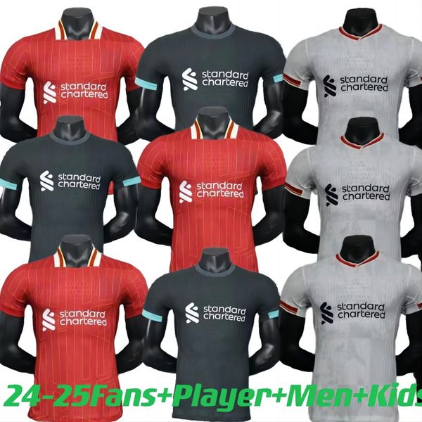 El Redsmohamed Salahdarwin Núñez 2024 2025 Homeaway Men Soccer Jerseydominik Szoboszlai Andyrobertson Alisson Beckerjoe Gomez Joel Matip Curtis Jones Kids Kit