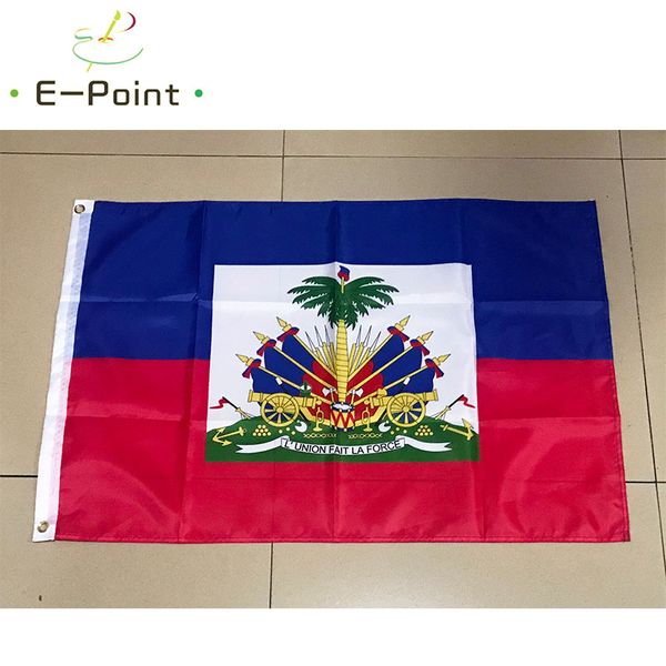 Drapeau de la république d'haïti, bannière en Polyester, décoration volante, pour jardin et maison, 3x5 pieds (90cm x 150cm)