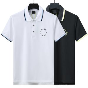 Le bon style T-shirt pour hommes T-shirt pour hommes Polo Mode Broderie Alphabet Marque BOS Summer Business Casual Sports T-shirt Vêtements de sport à manches courtes # 99