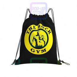 de Rock Gym Brahma Bull Project Dwayne Johns Trekkoord Tassen Sporttas Leuke Art Print Lichtgewicht Kleding Rugzakken k5Rq #