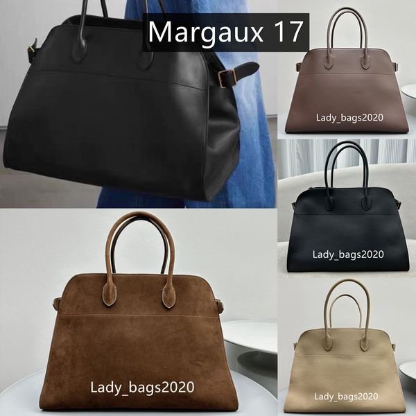 The Row Bag Margaux 17 Sacs Fourre-tout de grande capacité Margaux 15 Sac à main Park Fourre-tout en cuir suédé Luxe Femme Designer Camdem Bandoulière Fermeture Terrasse Bourse Newset