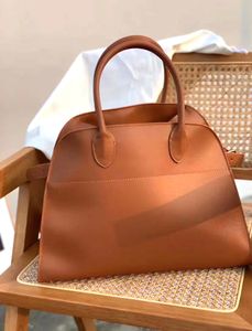 the Row Bag Margaux15 Totes Grote capaciteit 10 Handtas Park Tote Leer Dames Designer Camdem Platte schouderband Sluiting Zacht Margaux Terrasse Portemonnee