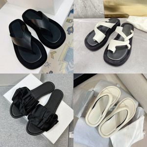 De rij ontwerper slippers sandalen dames schoenen zwart witte slipper platte hakken platform dia's stof sandaal rubber slippers mode zomer casual sho r6s3#