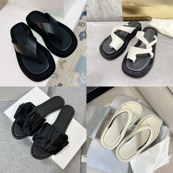 El diseñador de la fila Flip Flip Sandals Zapatos para mujeres Slip Black White Tacones Plata Plataforma Tobas Sandalias Sandalias de goma de goma Moda de verano