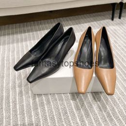 The Row Designer Heels Chaussures Chaussures féminines TR Classic High Fashion Point Office Office Party Black Nude Cuir Pigalle Dîner Robe Chaussures Taille 35-40