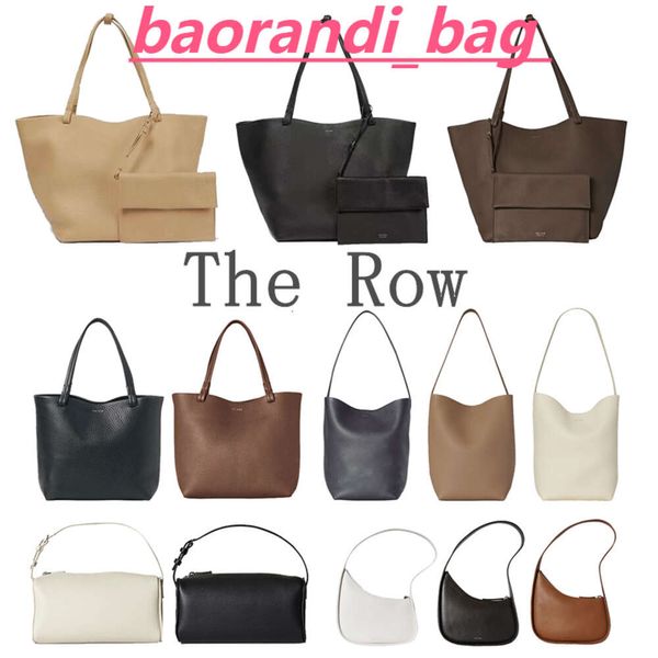 The Row Designer Sac à bandoulière Femmes Half Moon Park Sac fourre-tout Luxurys Sac à main Shop Lunch Bucket Sacs Homme Véritable Cuir Pochette Bandoulière Embrayage Satchel Shopper