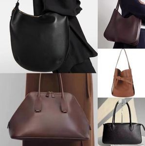 De rij Devon Luxe bovenste handgreep Tas Everyday graan bakken grote sofia halve maan handtas echte lederen portemonnee vrouwen designer tassen plat schouderband koppelingszak