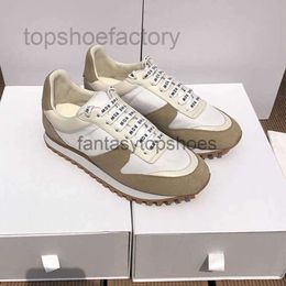 The Row German TR Shoes Training Chores en cuir Patchwork confortable Forrest Gump Jogging Sports Lace Up Casual K4TT PhD7