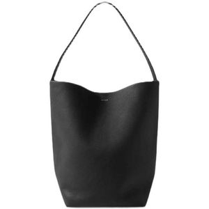 the row bag women leather large capacity shoulder large handbag lychee grain bucket bag commuter cowhide handbag