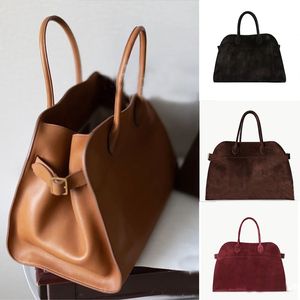 La ligne Margaux 15 Bag Designer Contrôle de la courroie Détail Double Top Poignées pour les sacs à main en cuir pour femmes