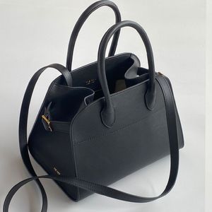 The Row Margaux 10 Belt Bag Diseñador de lujo Detalle de cierre Mini Asas superiores dobles Bolsos de cuero para mujer Bolsos de hombro de moda con caja