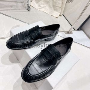 The Row Shoe Casual TR Luxurys Womens Dress Shoes Loafers Designers Flat Casual Shoes Boat Shoes Gold Black Taille 35-40