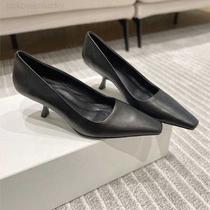 The Row Shoes High Heel Brand Shoes Women's Designer Classic Mode Pointed Toe Office Career Party Black naakt lederen Pigalle Dinner Shurk Shoes Maat 35-40 2E30