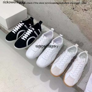 The Row Shoes Pure Original * Lace Up Loafers For Women Comfortabele en eenvoudige dames Casual Sports Small White Board Hoge kwaliteit