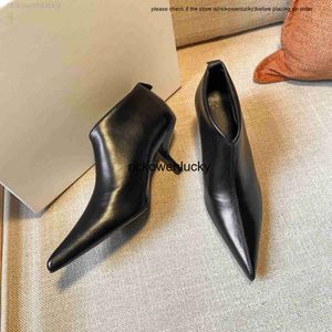 The Row Shoes Row Boot The Designer Coco Romy Boots Women Fashion Cuir Heel Talkle Boties Rows
