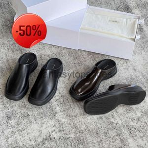 The Row Shoes TR Shoes Designer Pure Original Black Single Muller Shoers Sac Bage Womens Woard Portages 2022 NOUVEAU LAZY Half Slippers 1OQZ