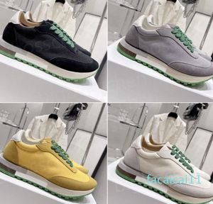 The Row-schoenen Dames casual Lage sport-hardloopschoenen ontwerper klassiek nieuwe Britse stijl vetersluiting leren paneel dikke zolen antislip comfort Retro rood