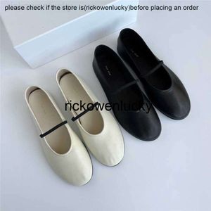La rangée la * Row Mary Jane Shoes Ballet Dance Shoes SheepSkin Soft Leather Cuir Grand-mère Grand-mère T8Z6