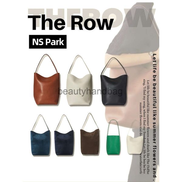 The Row TR Park Tote Bag 3 Size para mujeres grandes Tote Luxury Bag Bag Bag Shoulse Fashion Bucket Bolsas para hombres Purse de cuero Crossbody Clutch Drawstring Mini Axila B B