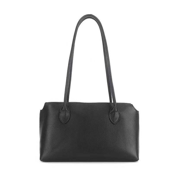 Le sac sous armes en rangée en cuir authentique minimaliste, polyvalent, sac fourre-tout de grande capacité, sac à bandoulière, sac de texture unique 240425