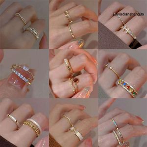 dezelfde ring Vrouwelijke ring Niche Hoogwaardig ontwerp Wijsvingerring Gepersonaliseerde eenvoudige en veelzijdige armband