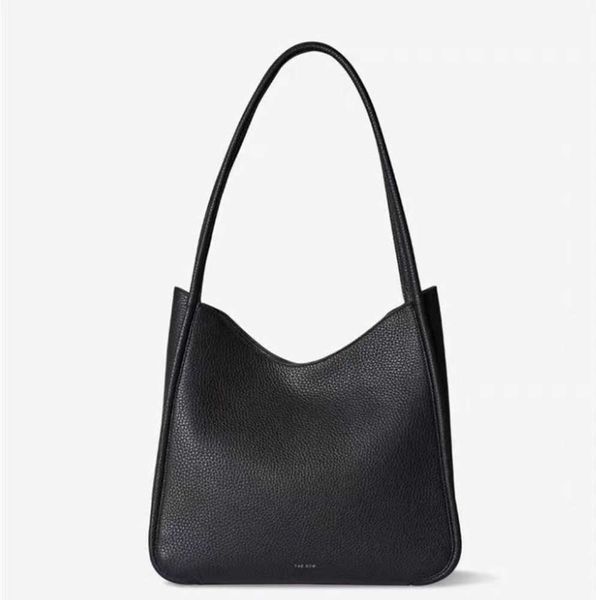 Le même ROSE Park Chae-young Row Armpit bag Symmetric Tote leather shoulder commuter Style simple